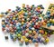 350 Pieces 1.7 Pounds Vibrant Glass Mosaic Tiles Assortment for Crafts, Colorful Glossy Stone Glass Tiles Pieces Bulk for Mosaic Art Craft Home Garden Decoration